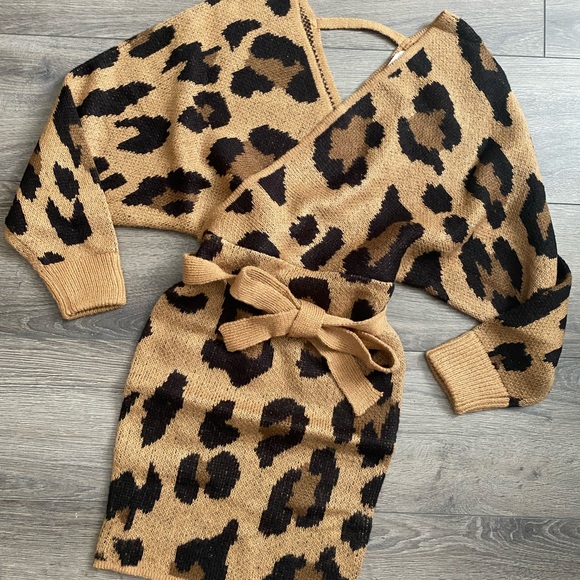 Sweater dress thick fabri mini dress - Picture 6 of 6